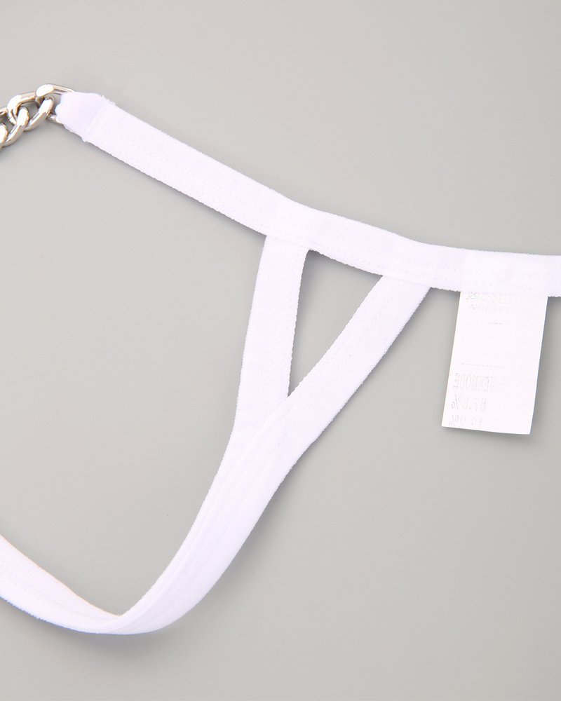 Sexy Men's Thong with Metal Chain Detailing