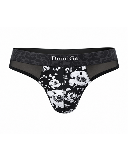 2-Pack Sexy Men's Printed Mesh Low-Rise Thongs