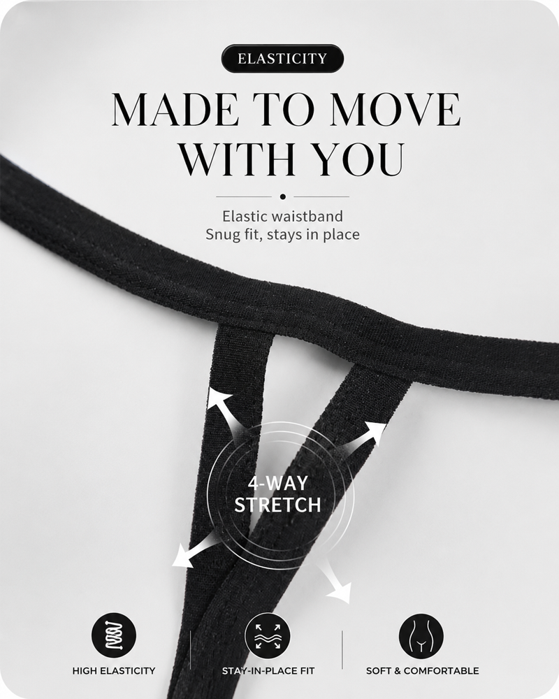 Sexy Men's Thong with Metal Chain Detailing