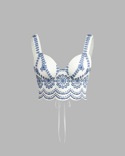 Summer Bohemian Printed Tie-Front Two-Piece Dress Set