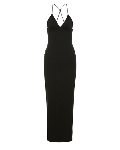 Sexy Halter Tie Backless Butterfly Detail Printed Bodycon Dress