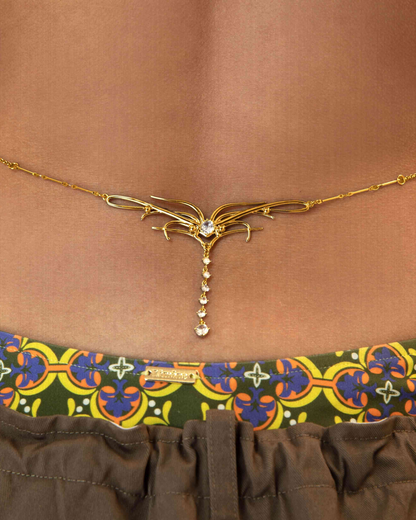 2-Packs Sexy Delicate Chain Rhinestone Totem Waist Chain