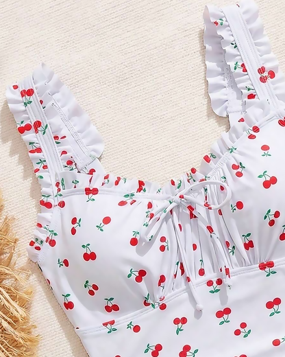 Printed Push-Up Backless Color-Block Vacation Bikini