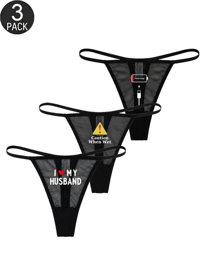 3-Pack Low-Rise String Thong Panties – Solid & Mixed Print Sets