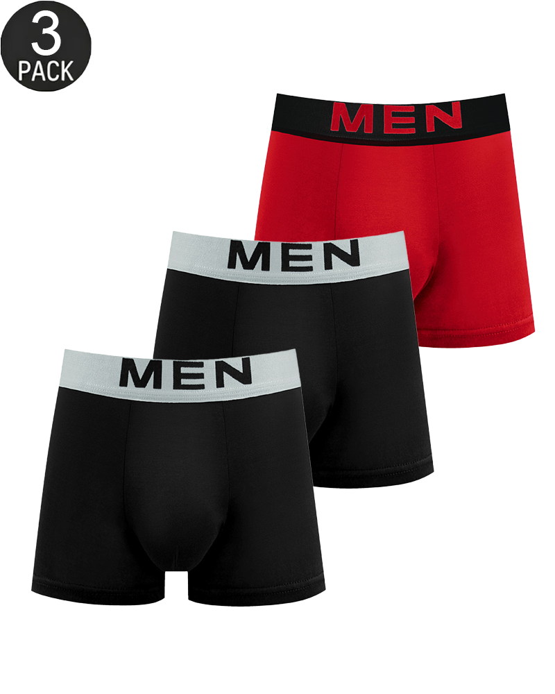 4 Packs Men's Fashion Ice Silk Sports Boxer Briefs