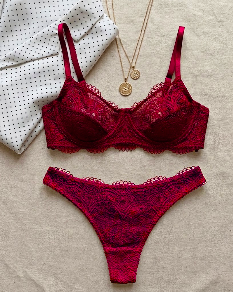Sexy Lace Bralette Set