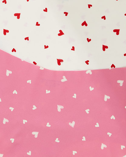 High-Waisted Heart Print Invisible Panties