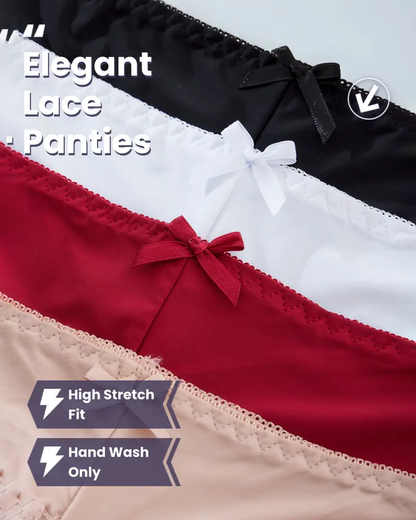 Sexy Hollow-Out Lace Mid-Rise Breathable Boyshorts