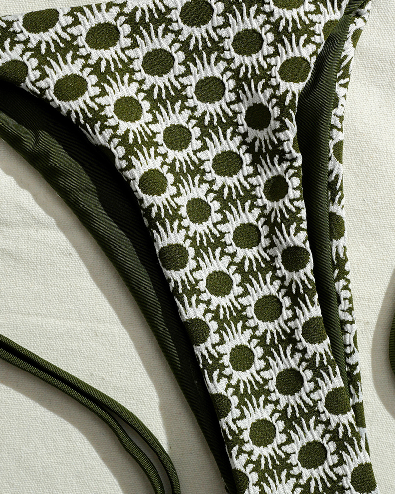 Sunflower Print Two-Piece Bikini Set