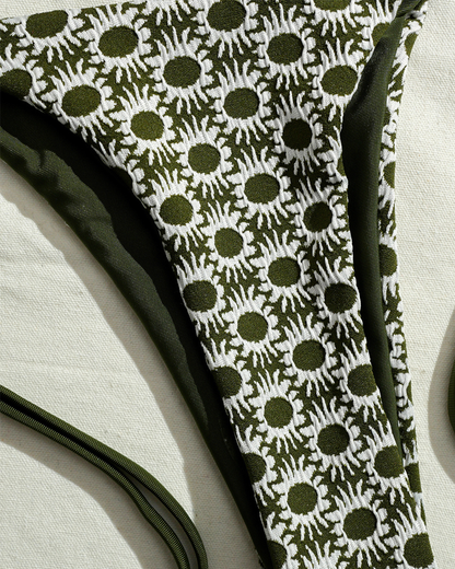 Sunflower Print Two-Piece Bikini Set