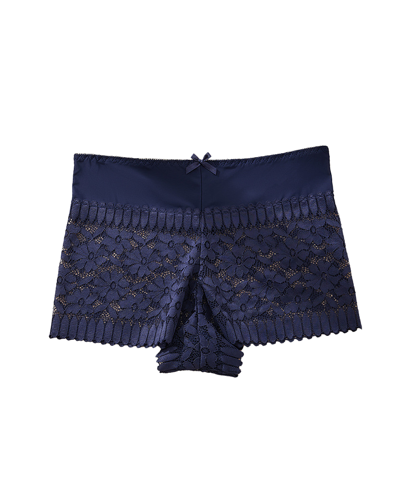 Sexy Hollow-Out Lace Mid-Rise Breathable Boyshorts