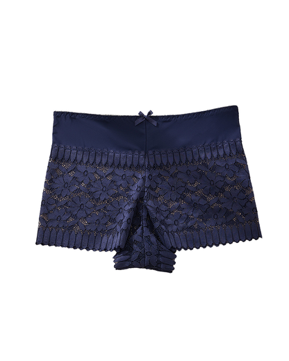 Sexy Hollow-Out Lace Mid-Rise Breathable Boyshorts