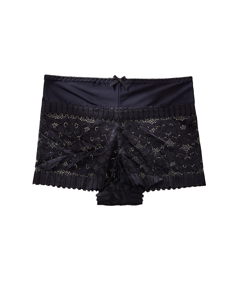 Sexy Hollow-Out Lace Mid-Rise Breathable Boyshorts