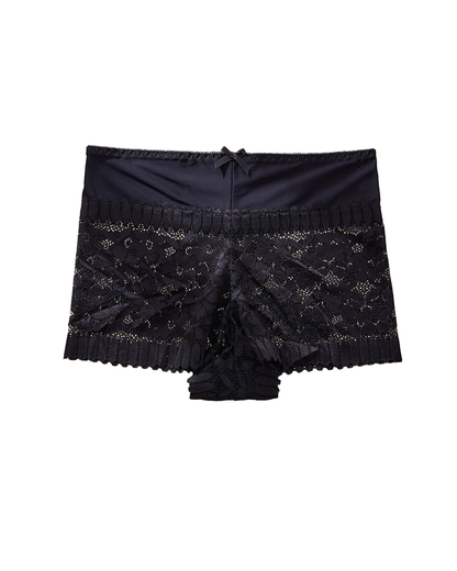 Sexy Hollow-Out Lace Mid-Rise Breathable Boyshorts