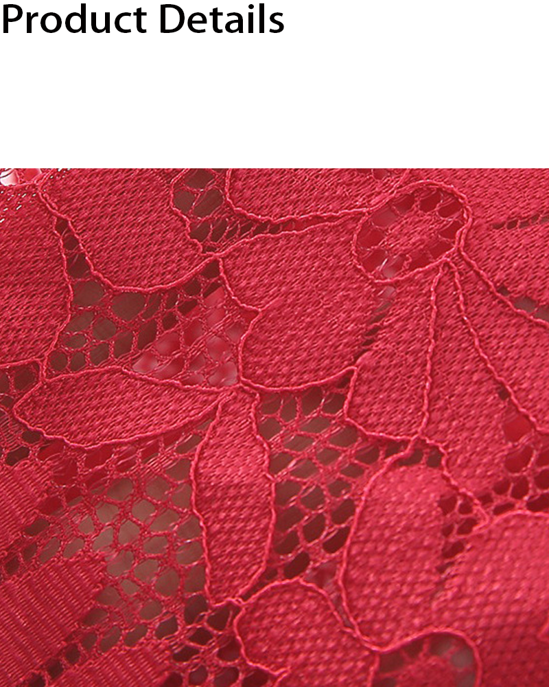 Sexy Hollow-Out Lace Mid-Rise Breathable Boyshorts