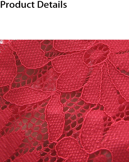 Sexy Hollow-Out Lace Mid-Rise Breathable Boyshorts