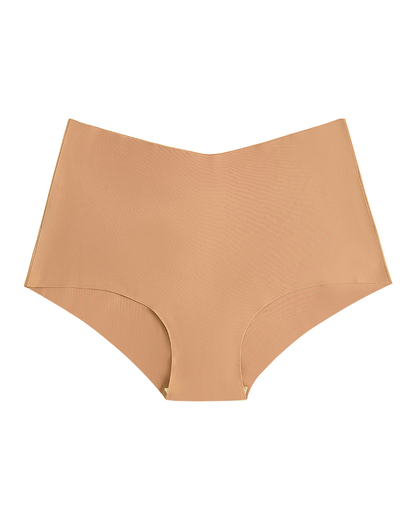 High-Waisted Heart Print Invisible Panties