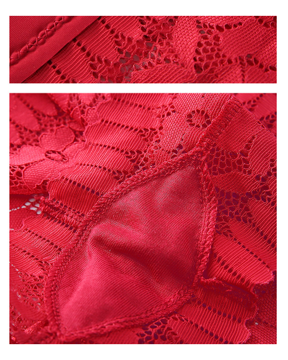 Sexy Hollow-Out Lace Mid-Rise Breathable Boyshorts