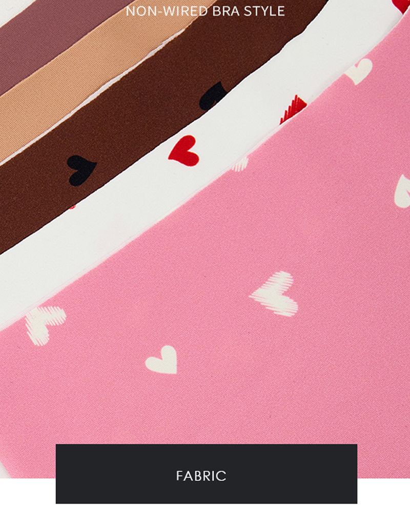 High-Waisted Heart Print Invisible Panties