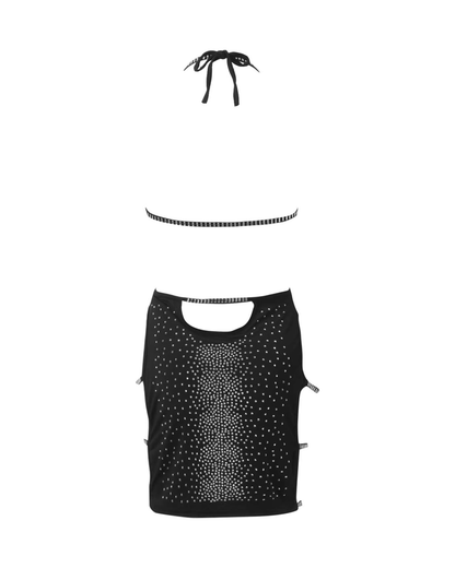 Fashion Sexy Cut-Out Rhinestone Strappy Dress