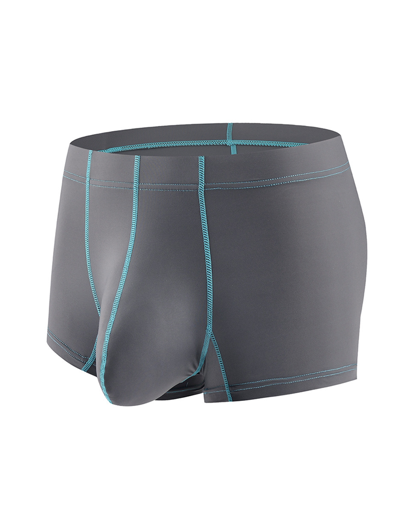 Men’s Ice Silk Comfortable Breathable Large Pouch Boxer Briefs
