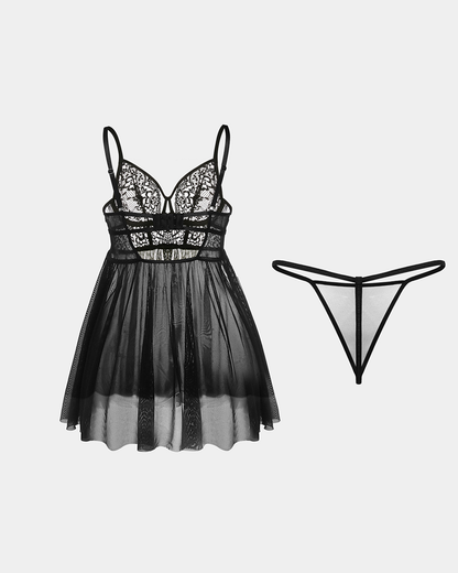 Sexy Ultra-Thin Lace Mesh Lingerie