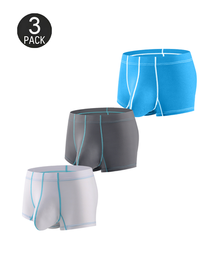 Men’s Ice Silk Comfortable Breathable Large Pouch Boxer Briefs