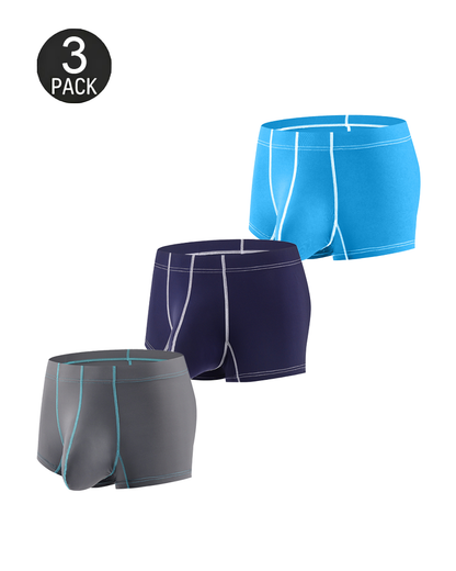 Men’s Ice Silk Comfortable Breathable Large Pouch Boxer Briefs