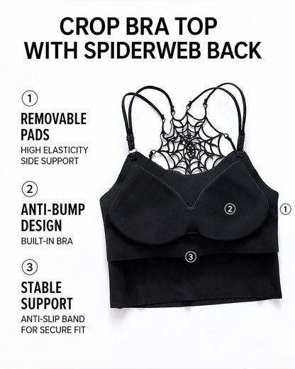 Sexy Spider Web Sleeveless Backless Tank Top