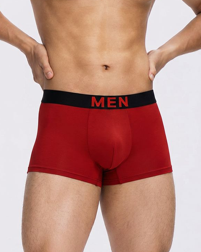 4 Packs Men's Fashion Ice Silk Sports Boxer Briefs