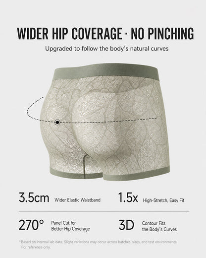Men's Ultra-thin Lace Breathable Mesh Boxer Briefs