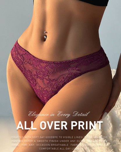 5-Pack Sexy Lace Openwork Seamless Thongs