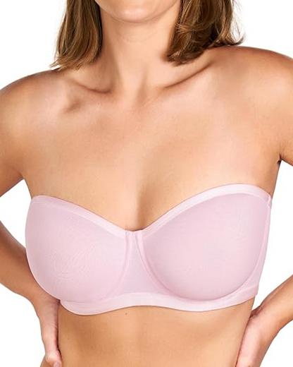 Women's Sheer Mesh Unlined Underwire Adjustable Removable Straps Half Cup Bra