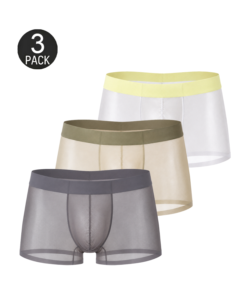 Men’s 20D Ultra-thin Ice Silk Quick-dry Boxer Briefs
