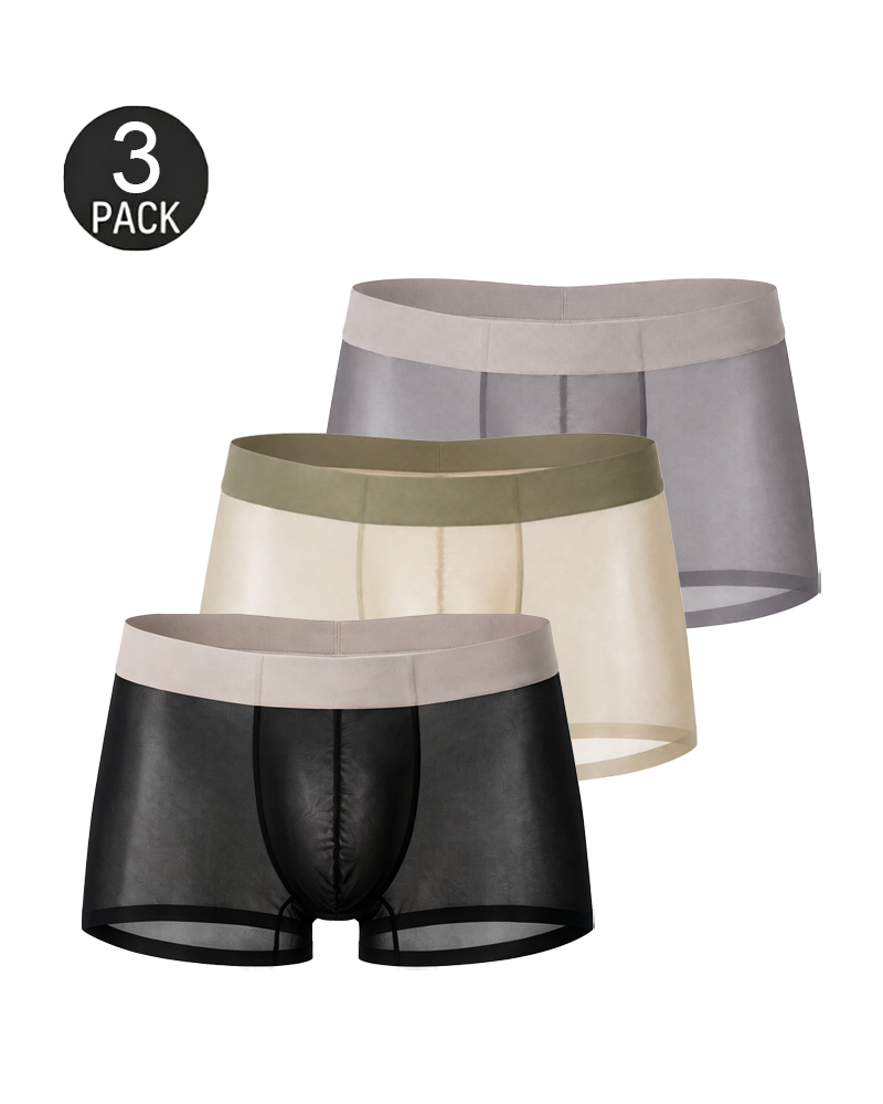Men’s 20D Ultra-thin Ice Silk Quick-dry Boxer Briefs