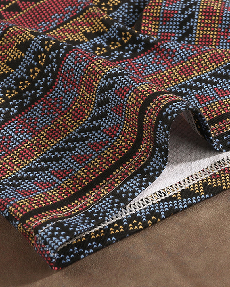 Ethnic Style Comfortable Mid-Rise Cotton Boxer Briefs