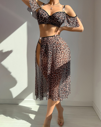 Sexy Cut-Out Mesh Lingerie Set