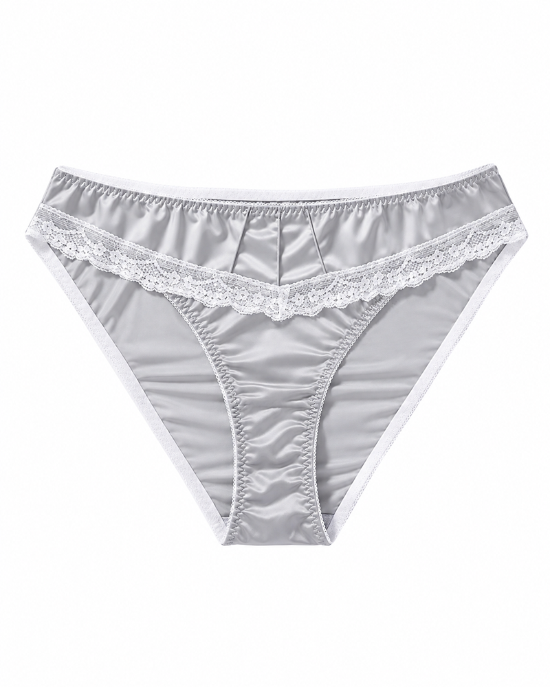 Plus Size Satin Lace Princess Vibe Panties 3-Pack