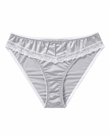 Plus Size Satin Lace Princess Vibe Panties 3-Pack