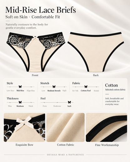 4/6-Pack Floral Lace Panties  Mixed Color Set