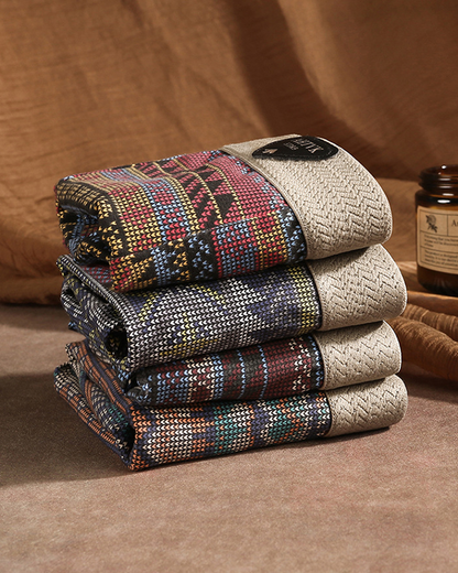 Ethnic Style Comfortable Mid-Rise Cotton Boxer Briefs