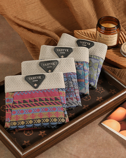 Ethnic Style Comfortable Mid-Rise Cotton Boxer Briefs