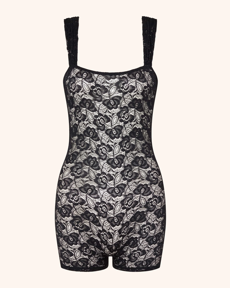 Sexy Sheer Floral Lace Romper Lingerie Bodysuit