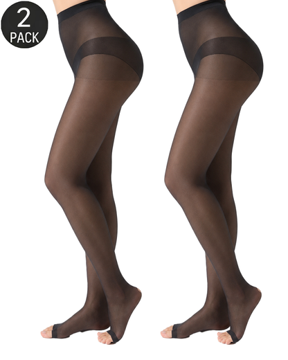 Ultra-Thin Open-Toe Sheer Pantyhose