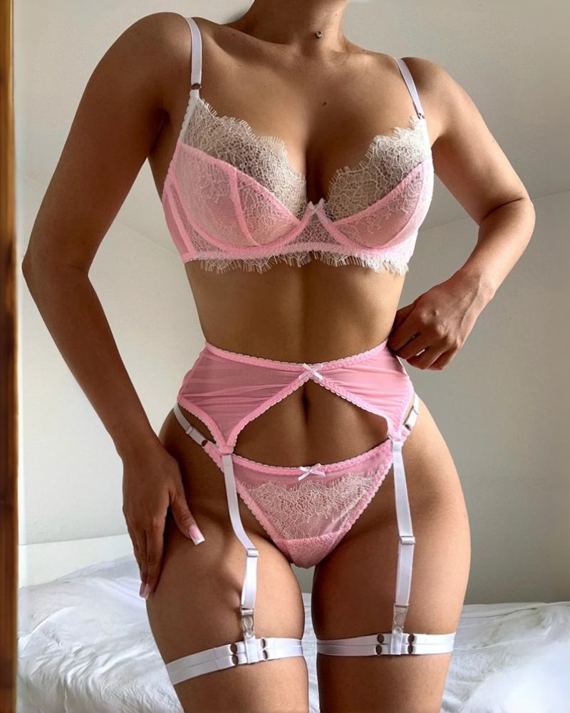 Sexy Lace Cut-Out Lingerie Set