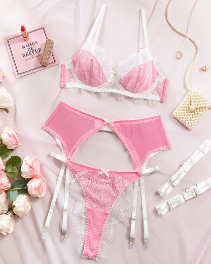Sexy Lace Cut-Out Lingerie Set