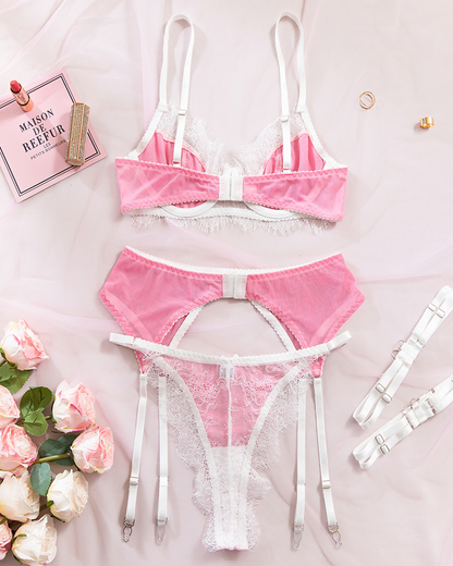 Sexy Lace Cut-Out Lingerie Set