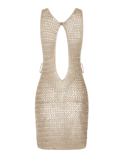 Sexy Vacation Style Knit Bikini Beach Cover-up Dress