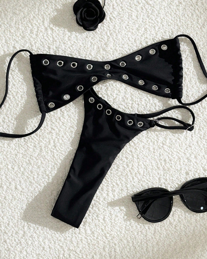 Sexy Mini Bandeau Backless Tie-Side Bikini