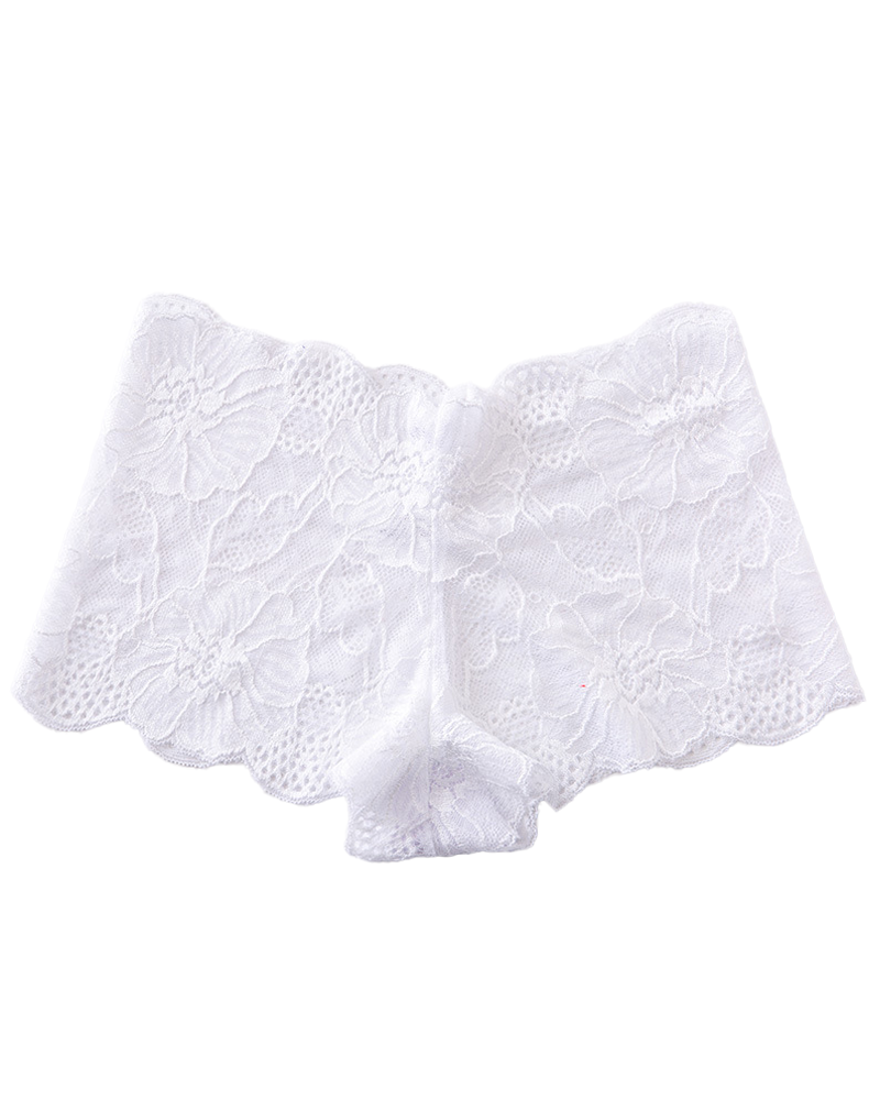 Sexy Low-Rise Lace Seamless Panties with Cotton Crotch
